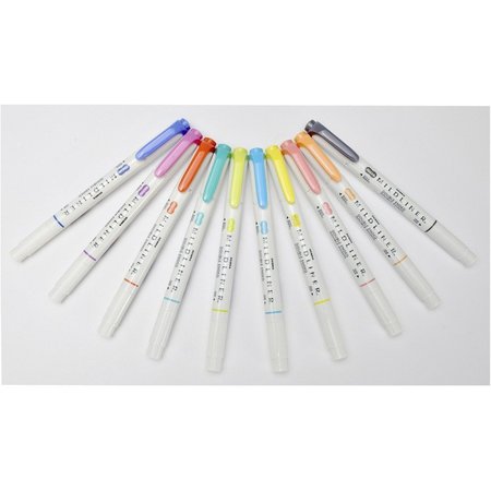 Zebra Pen Highlighter, Double-Ended, Bold/Fine, 10/PK, Assorted 10PK ZEB78501